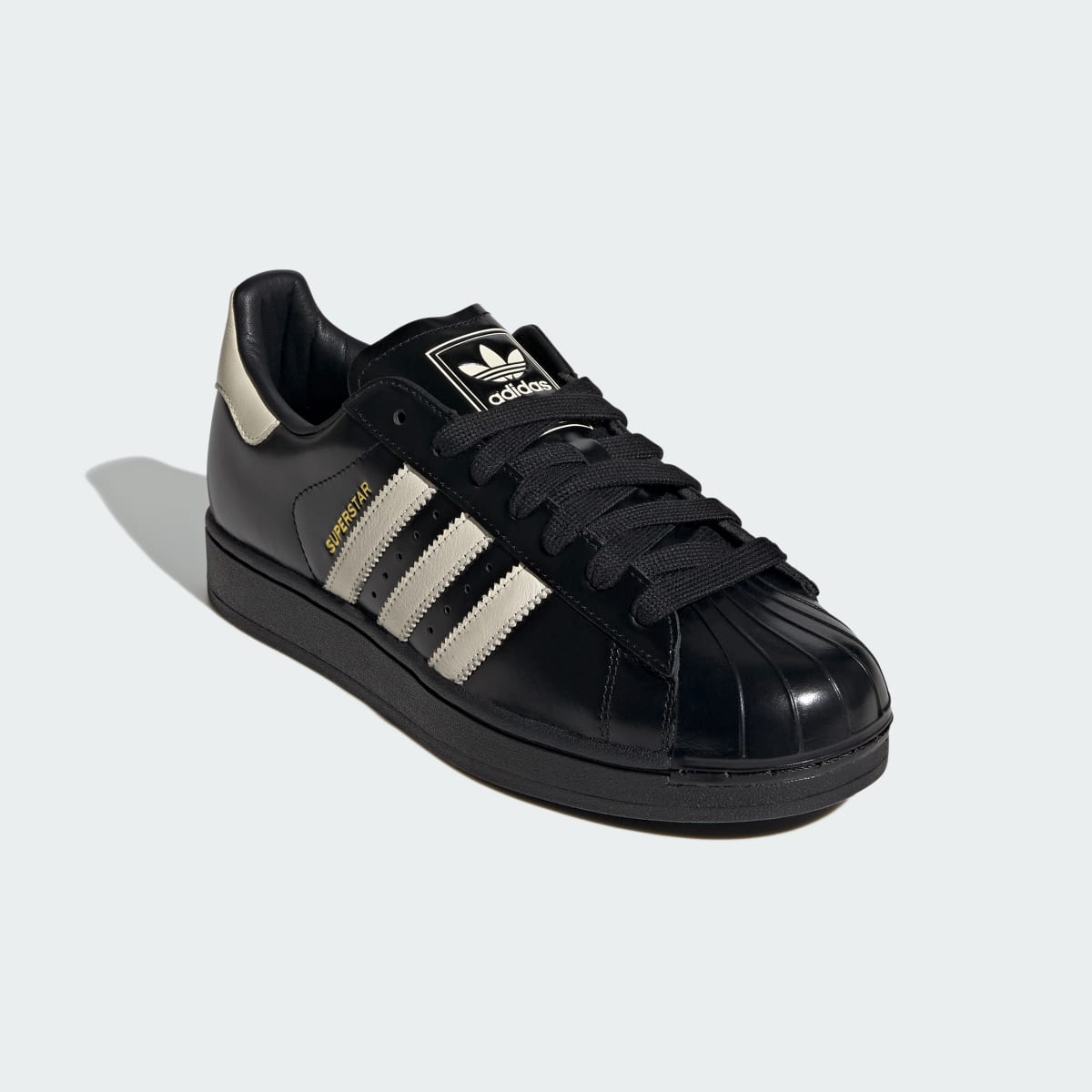 adidas Women's Superstar II Shoes - Core Black / Cream White / Gold Metallic