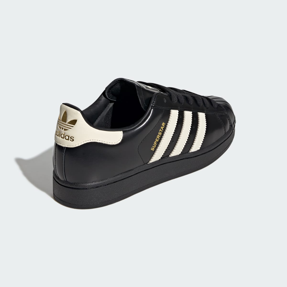 adidas Women's Superstar II Shoes - Core Black / Cream White / Gold Metallic