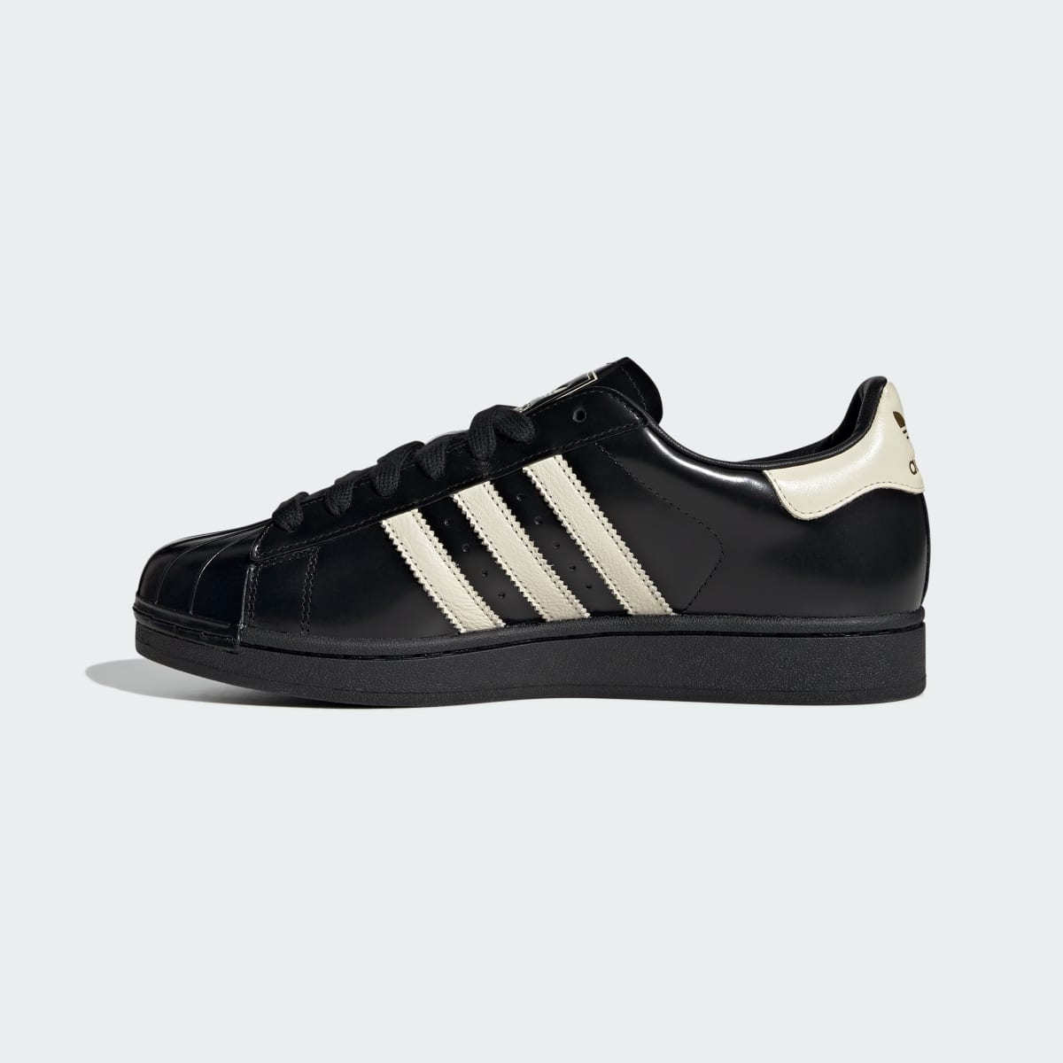 adidas Women's Superstar II Shoes - Core Black / Cream White / Gold Metallic