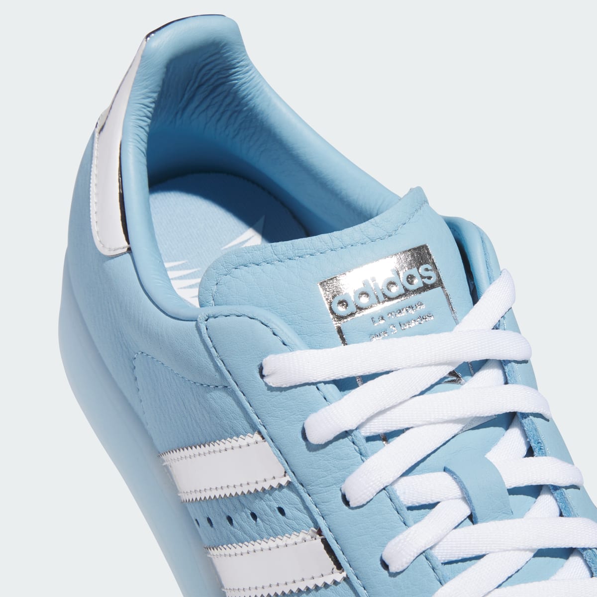 adidas Women's Superstar II Shoes - Clear Blue / Tech Grey Metallic / Cloud White