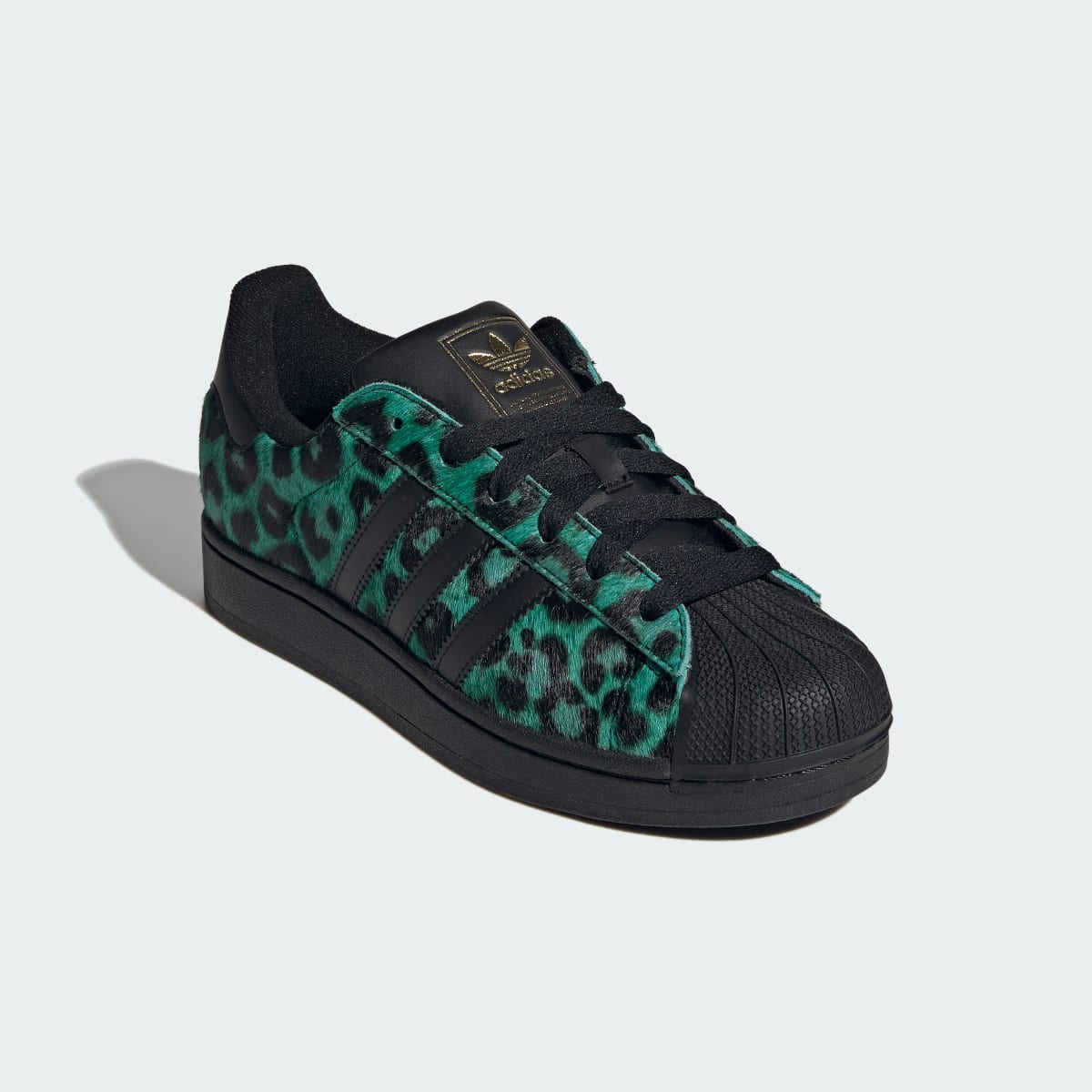 adidas Women's Superstar II Shoes - Semi Screaming Green / Core Black / Gold Metallic