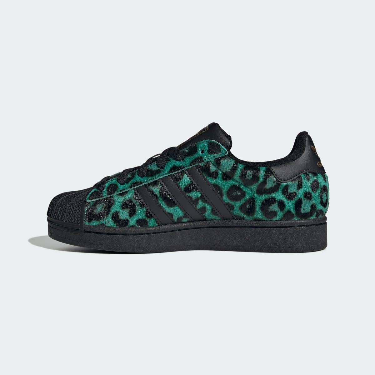 adidas Women's Superstar II Shoes - Semi Screaming Green / Core Black / Gold Metallic