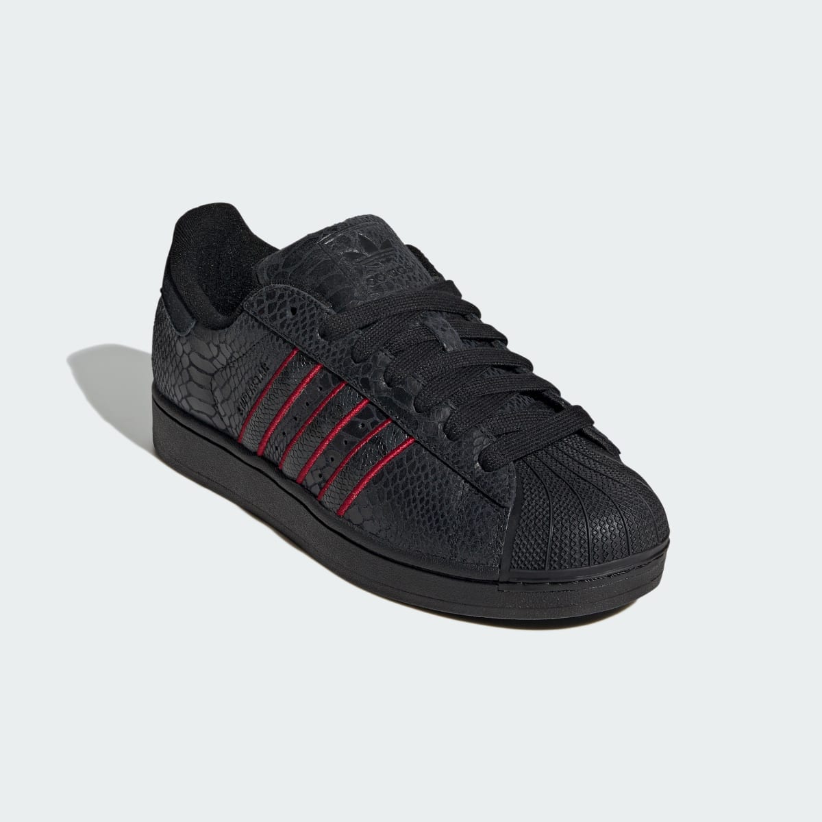 adidas Women's Superstar II shoes - Core Black / Team Victory Red / Utility Black