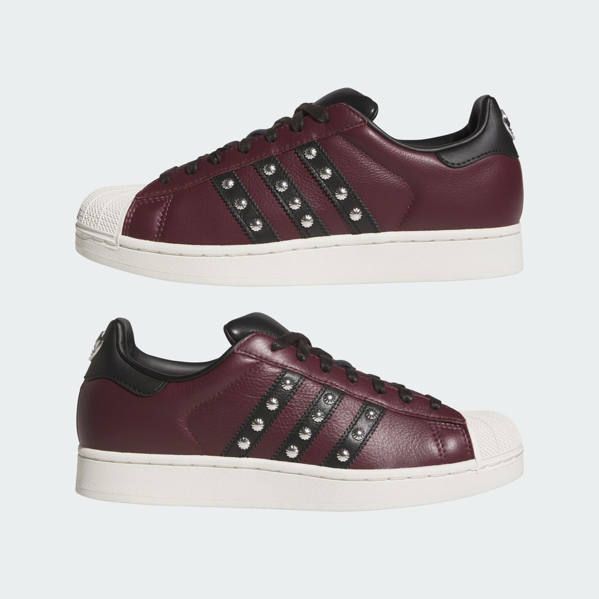 adidas Women's Superstar II shoes - Maroon / Core Black / Off White