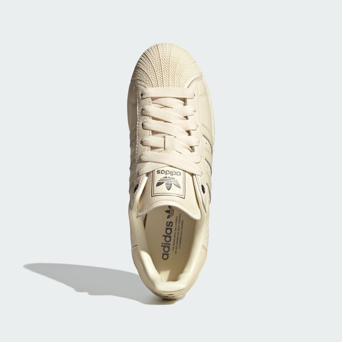 adidas Women's Superstar II shoes - Cream White / Cream White / Iron Metallic