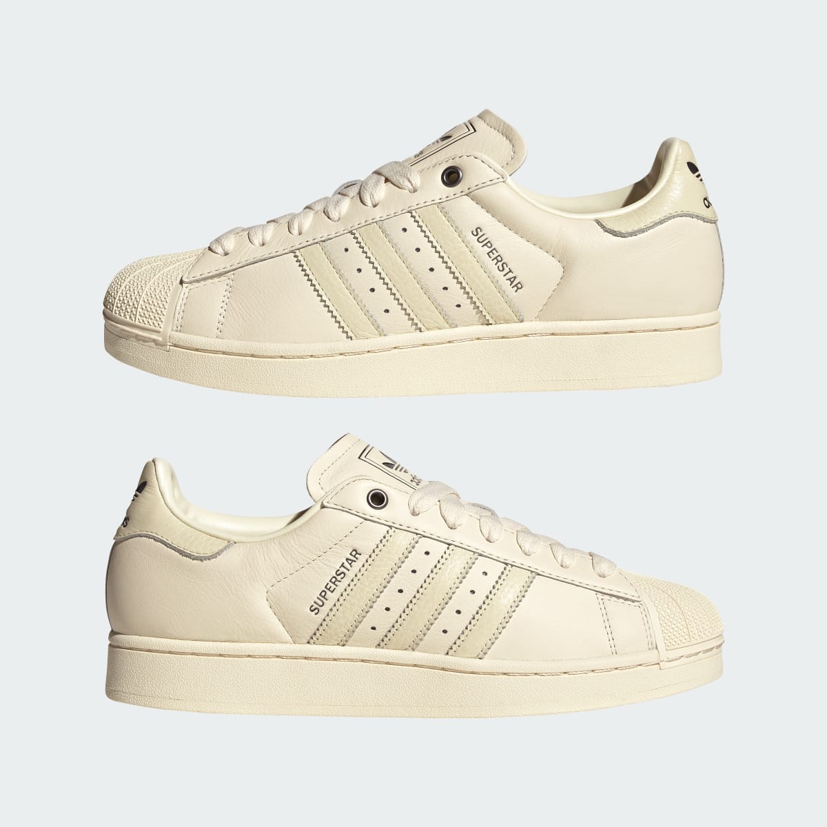adidas Women's Superstar II shoes - Cream White / Cream White / Iron Metallic