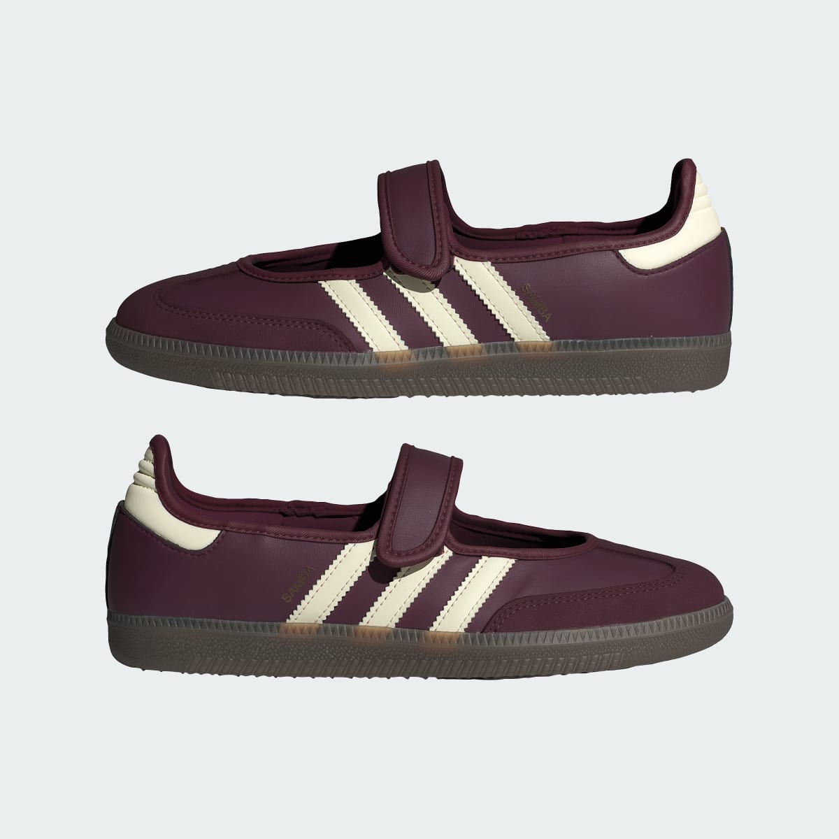 adidas Women's Samba Jane Shoes - Maroon / Cream White / Gold Metallic