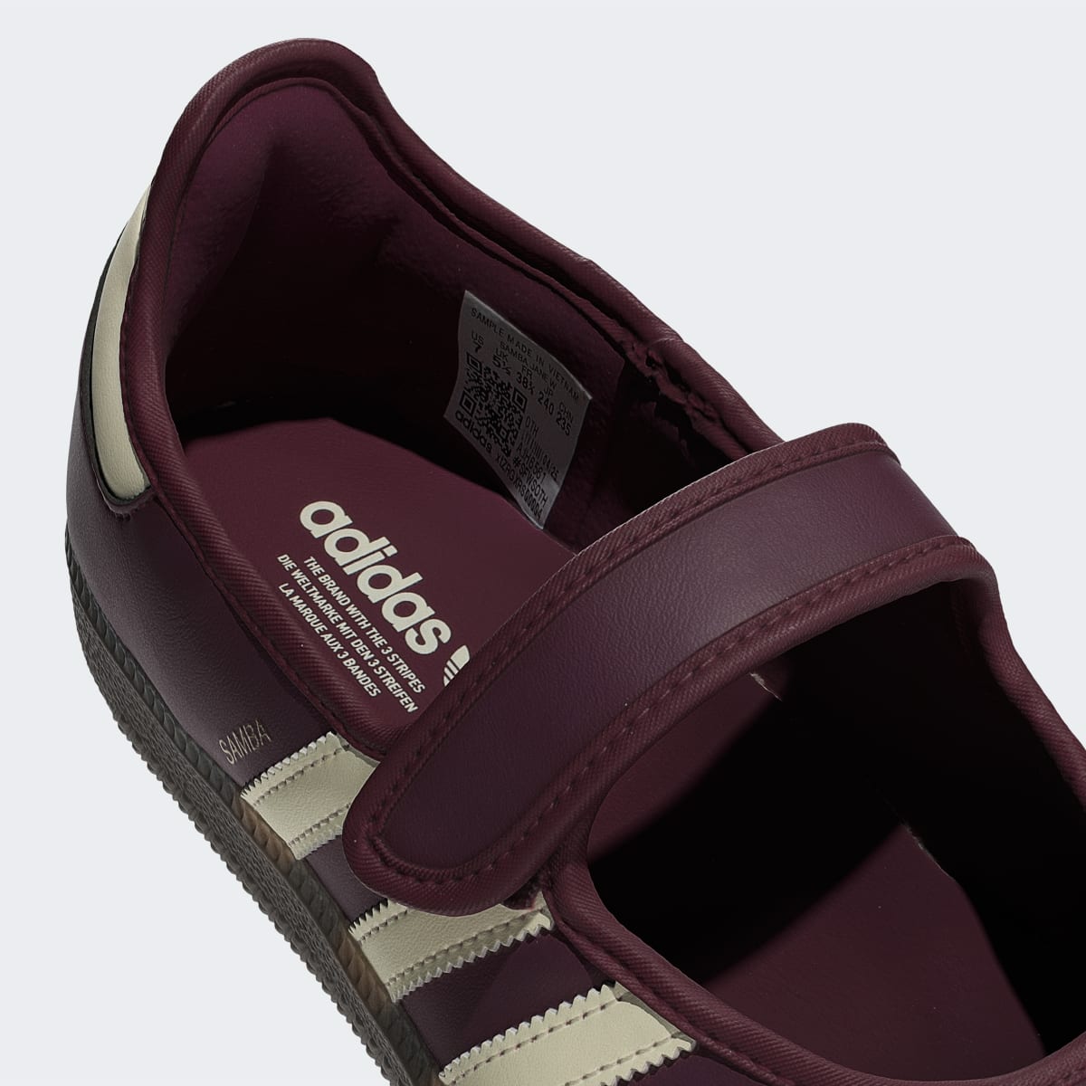 adidas Women's Samba Jane Shoes - Maroon / Cream White / Gold Metallic