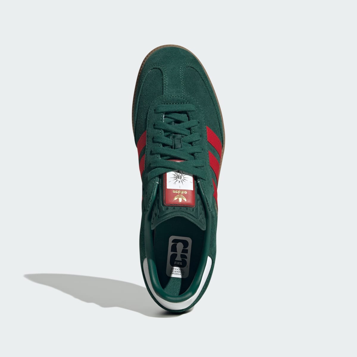 adidas Women's Samba OG Shoes - Team Dark Green / Better Scarlet / Gum