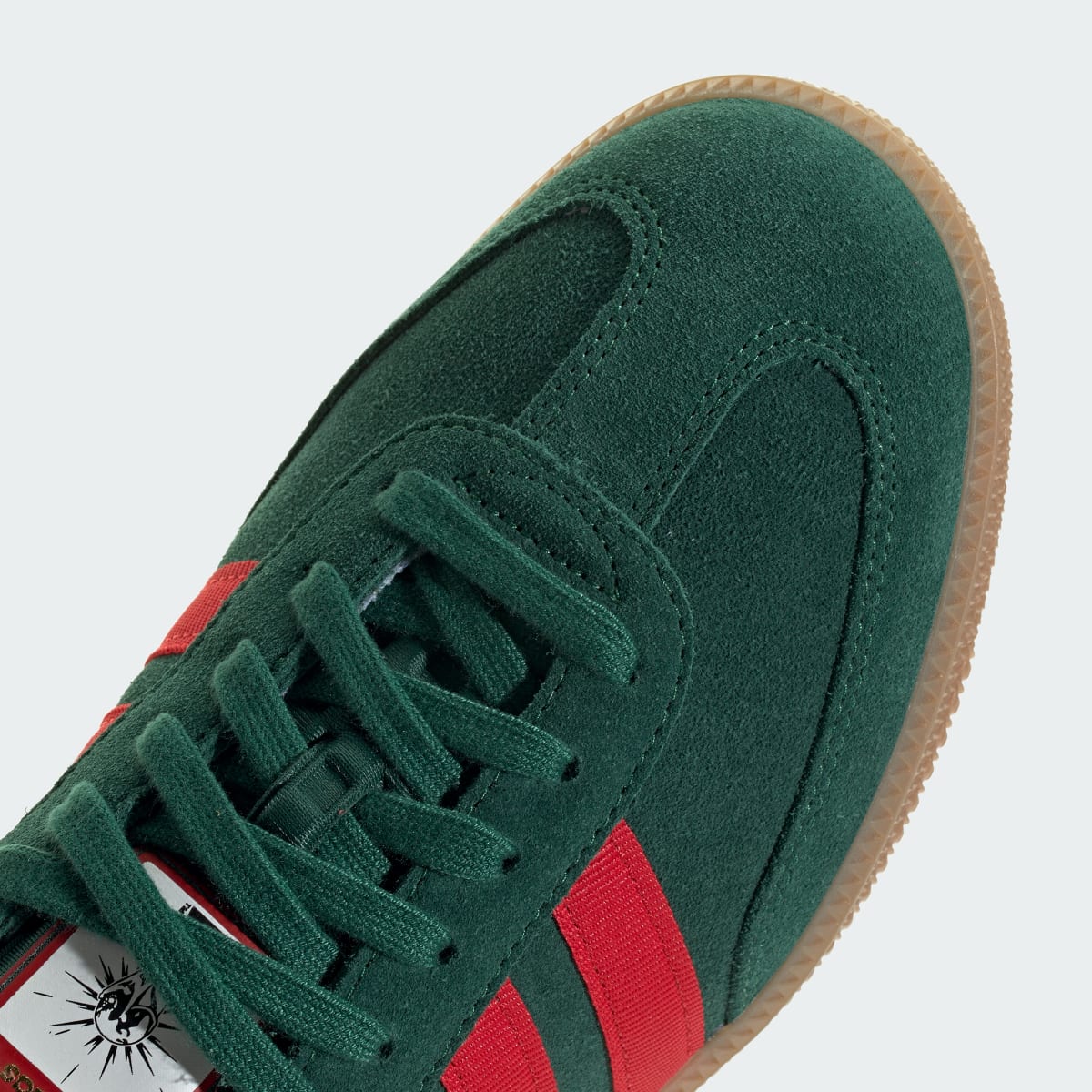 adidas Women's Samba OG Shoes - Team Dark Green / Better Scarlet / Gum