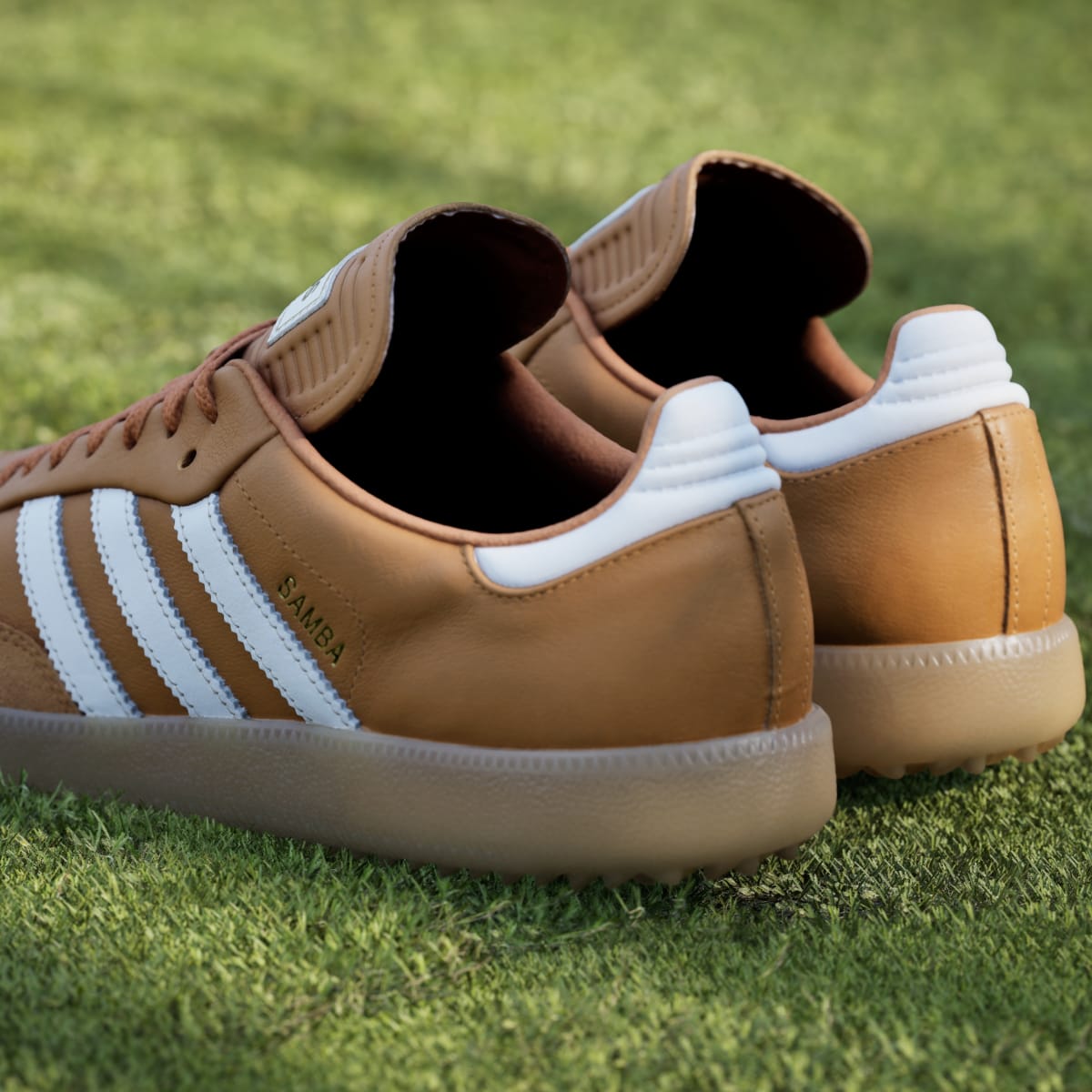 adidas Men's Samba Spikeless Golf Shoes - Rustic Orange / Cloud White / Gum
