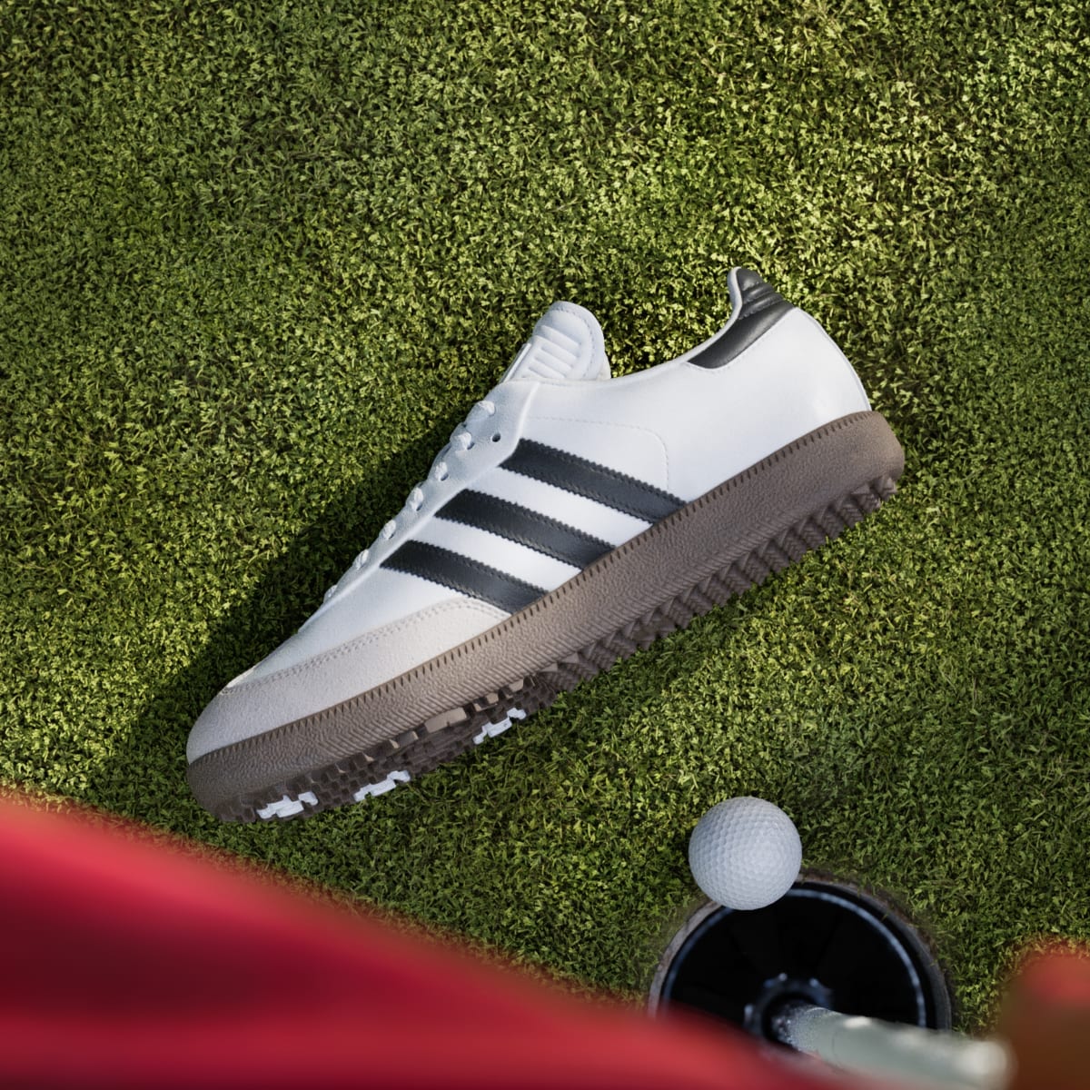 adidas Women's Samba Spikeless Golf Shoes - Cloud White / Core Black / Gum