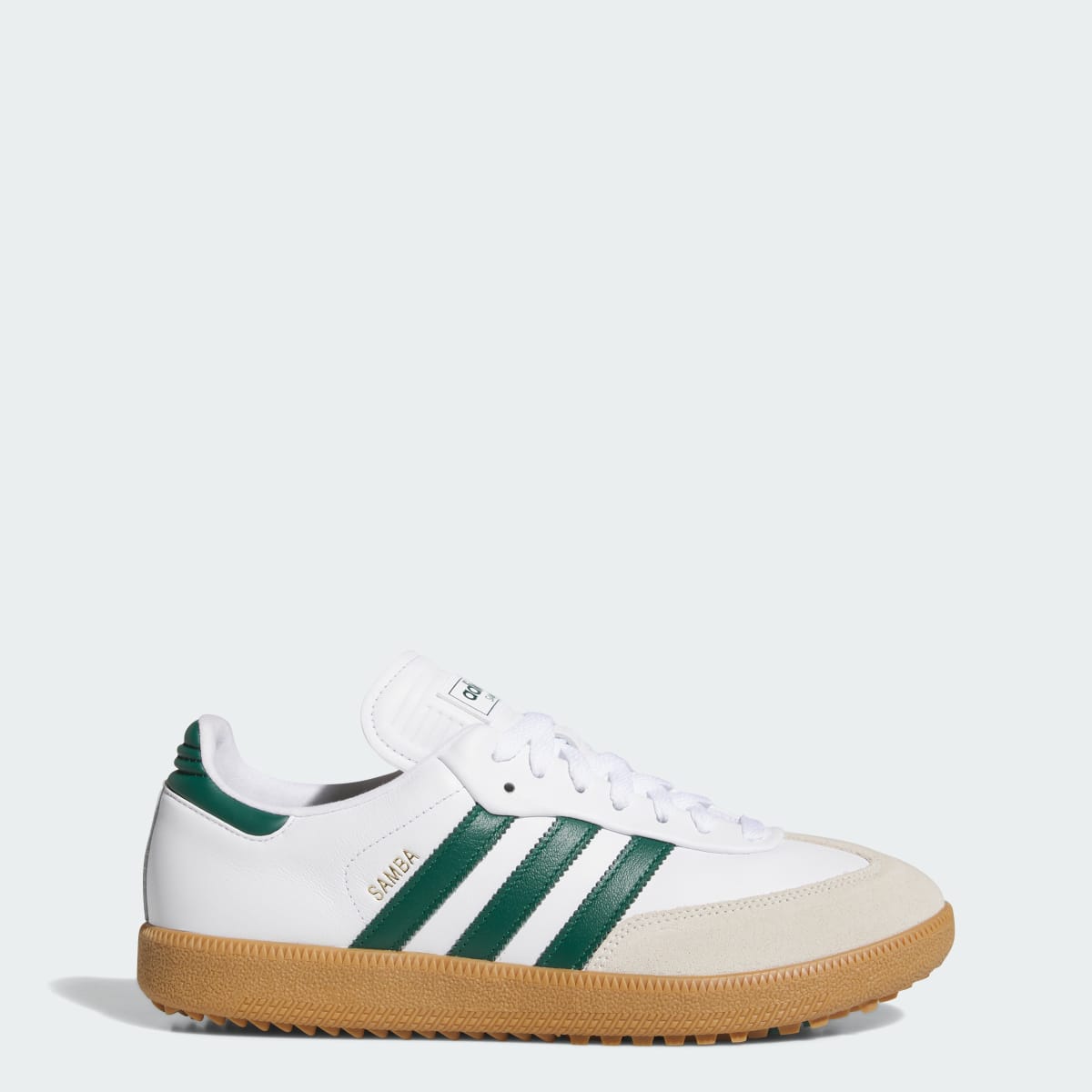 adidas Women's Samba Spikeless Golf Shoes - Cloud White / Collegiate Green / Gum