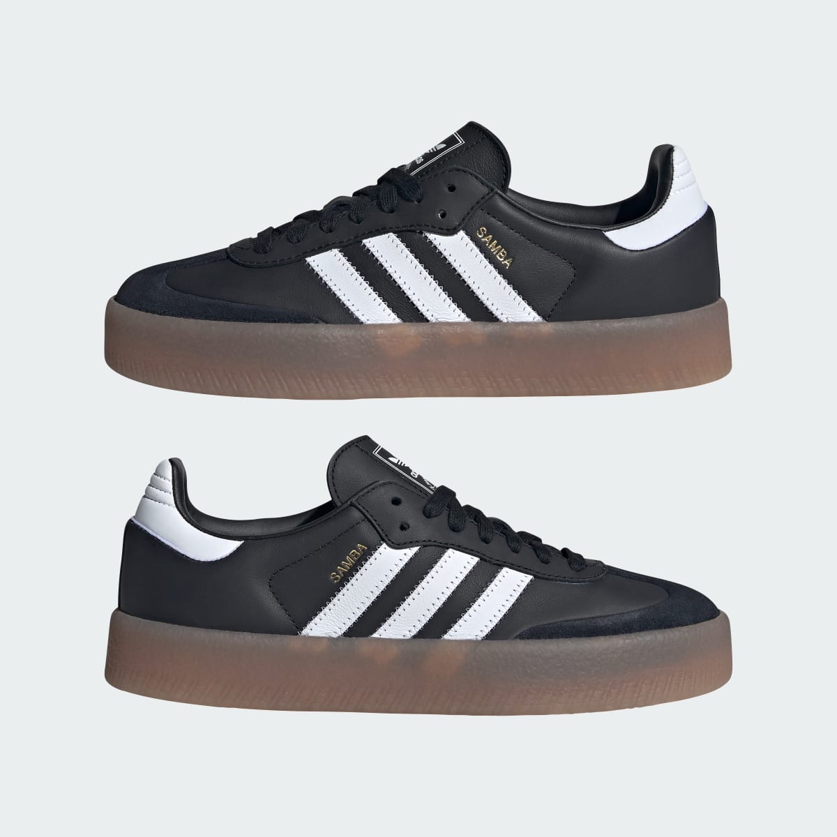 adidas Women's Sambae Shoes - Core Black / Cloud White / Gold Metallic