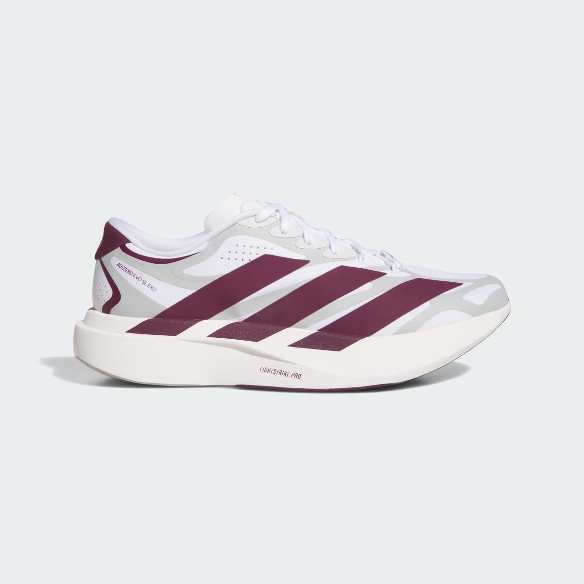 adidas Men's Texas A&M Aggies Adizero EVO SL EXO Shoes - Cloud White / Team Maroon / Stone
