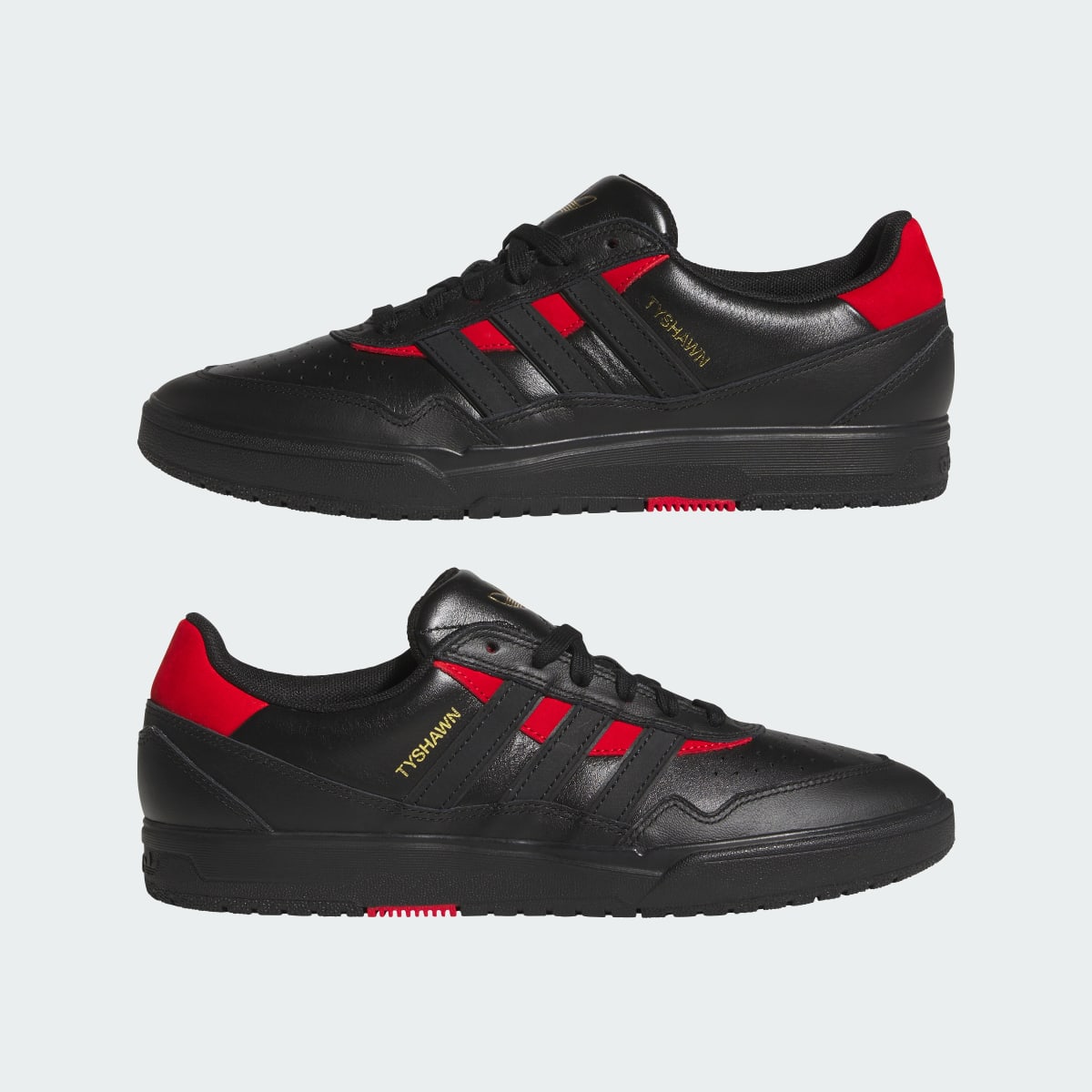 adidas Women's Tyshawn II Shoes - Core Black / Core Black / Better Scarlet