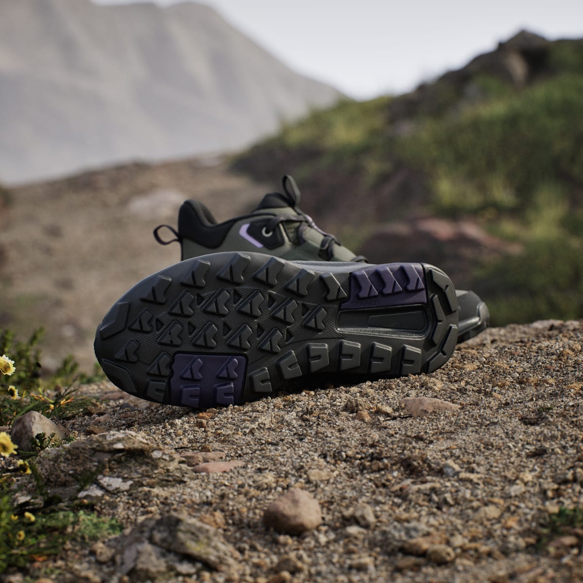 adidas Women's Terrex Anylander Mid Rain.Rdy Hiking Shoes - Olive Strata / Night Cargo / Core Black