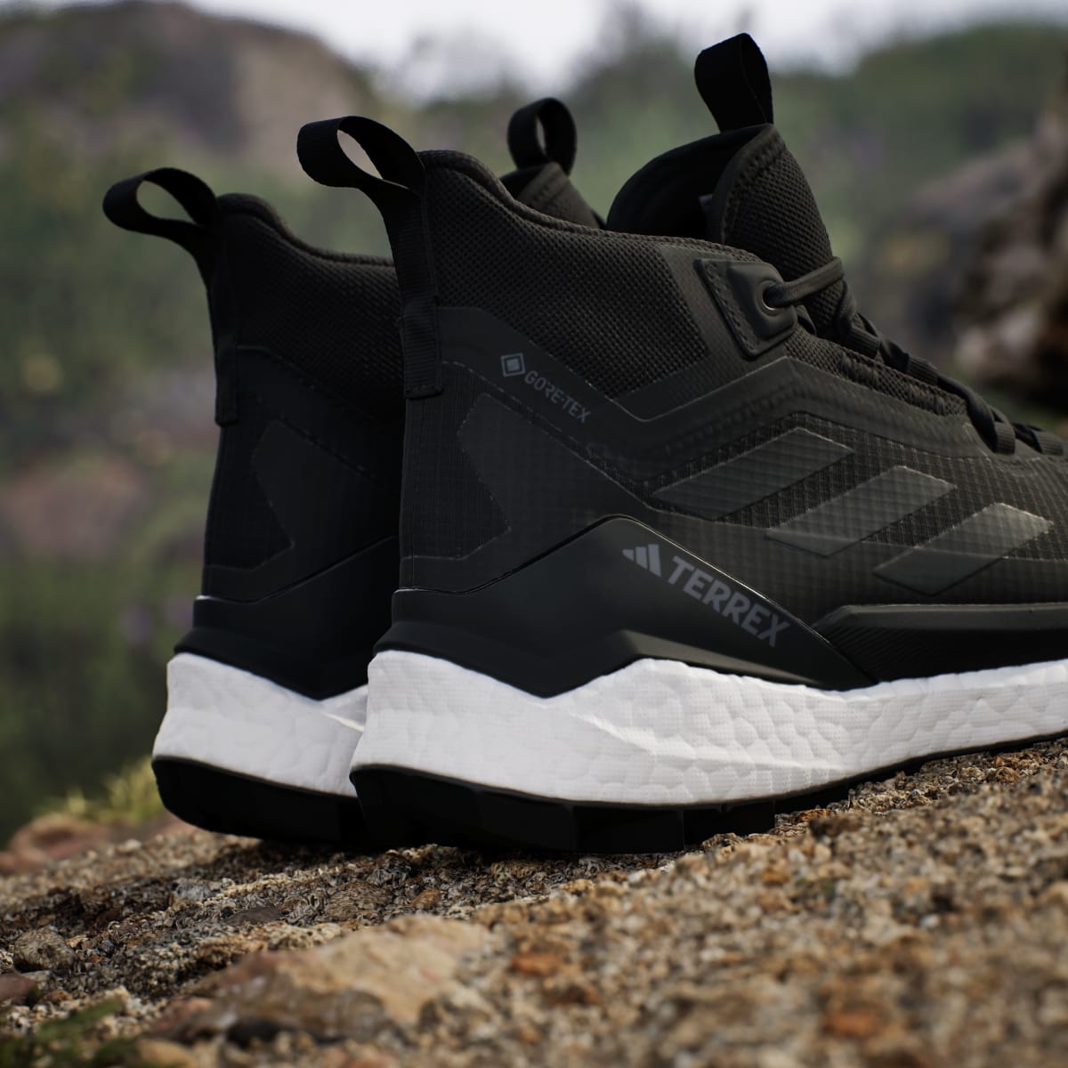 adidas Women's Terrex Free Hiker 2.0 Gore-Tex Hiking Shoes - Core Black / Core Black / Cloud White