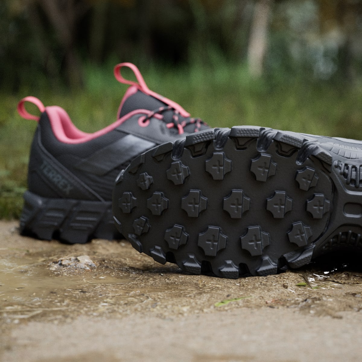 adidas Women's Terrex Rockadia Hiking Shoe - Core Black / Iron Metallic / Pure Turbo