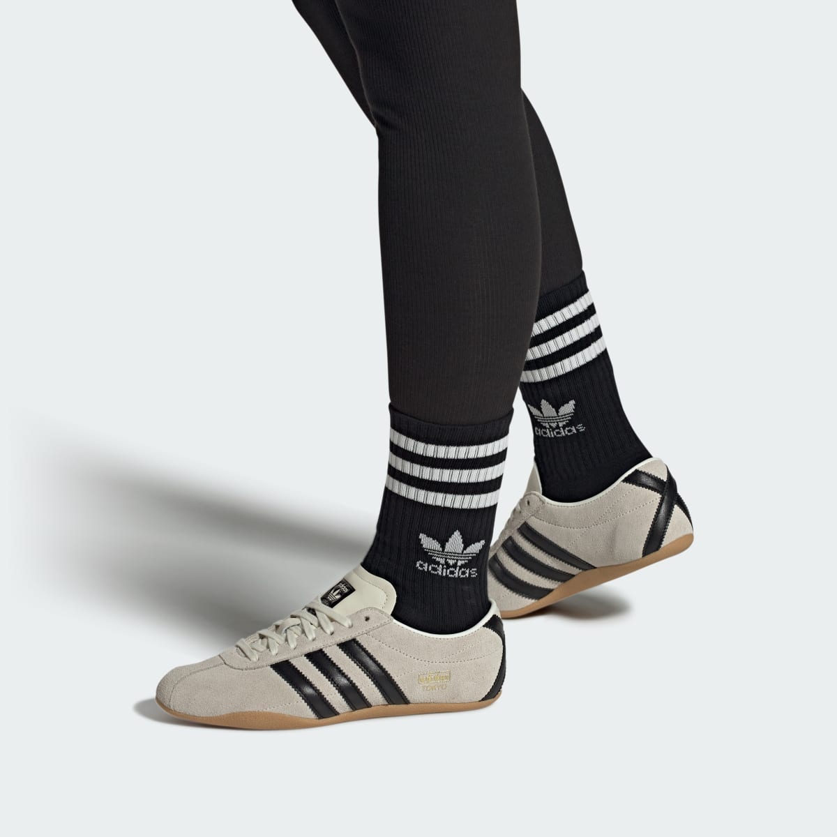 adidas Women's Tokyo Shoes - Off White / Core Black / Gold Metallic