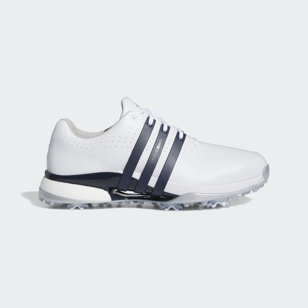 adidas Men's Tour360 24 Golf Shoes - Cloud White / Collegiate Navy / Silver Metallic