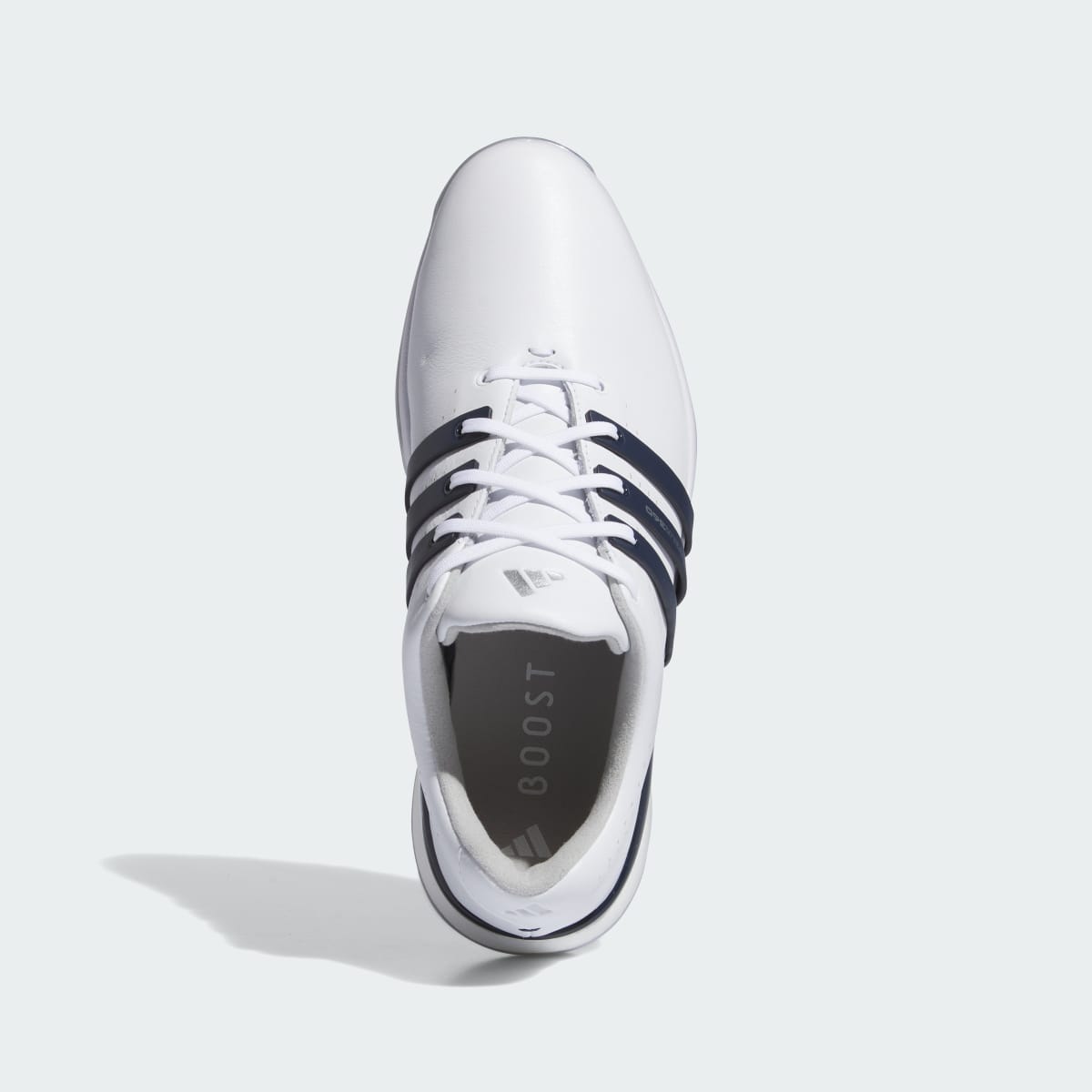 adidas Men's Tour360 24 Golf Shoes - Cloud White / Collegiate Navy / Silver Metallic