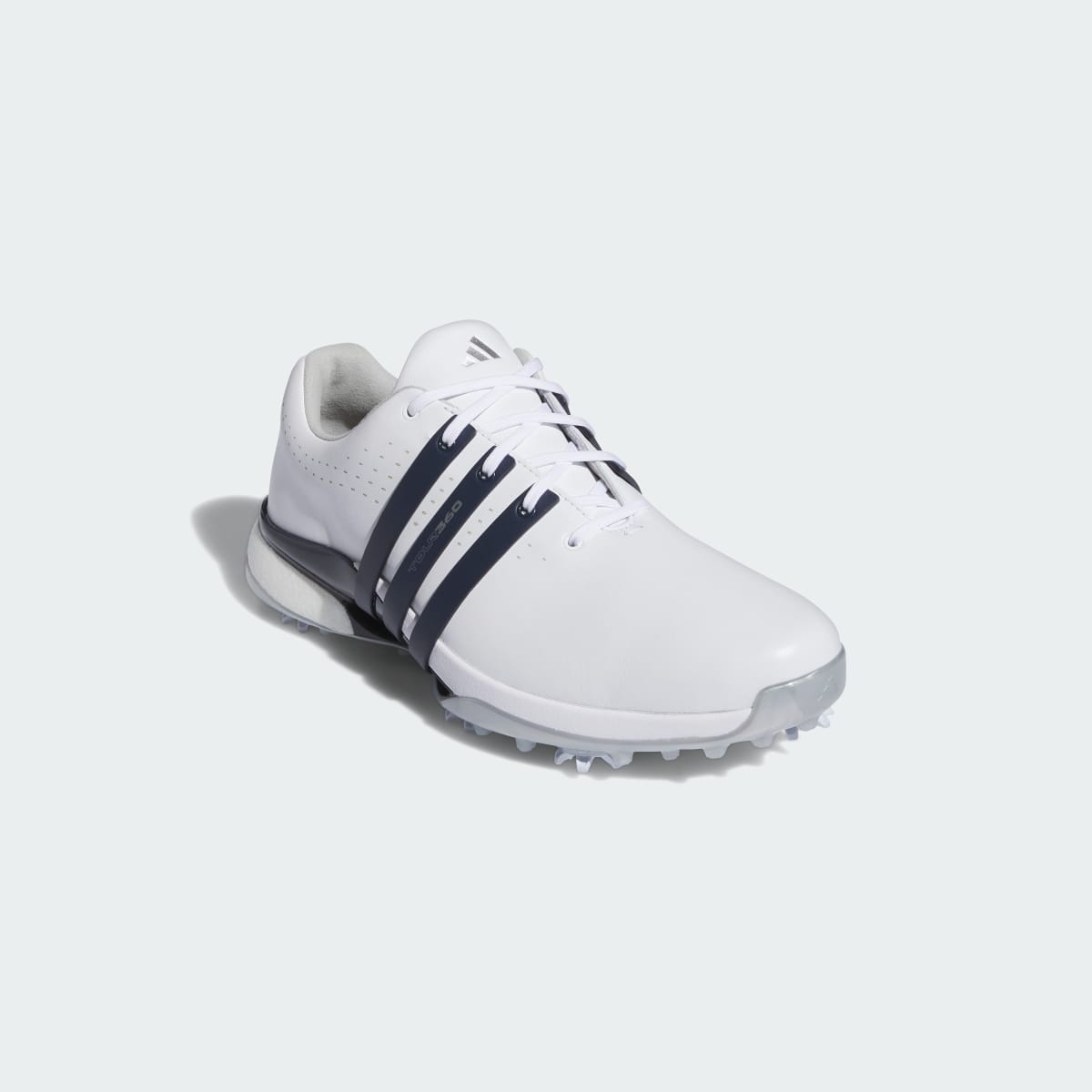 adidas Men's Tour360 24 Golf Shoes - Cloud White / Collegiate Navy / Silver Metallic