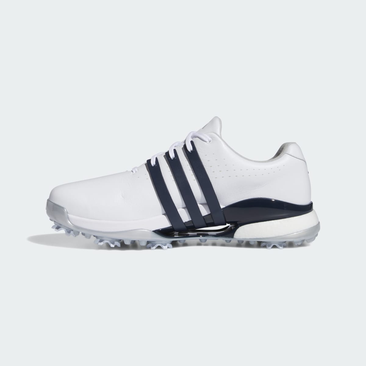 adidas Men's Tour360 24 Golf Shoes - Cloud White / Collegiate Navy / Silver Metallic