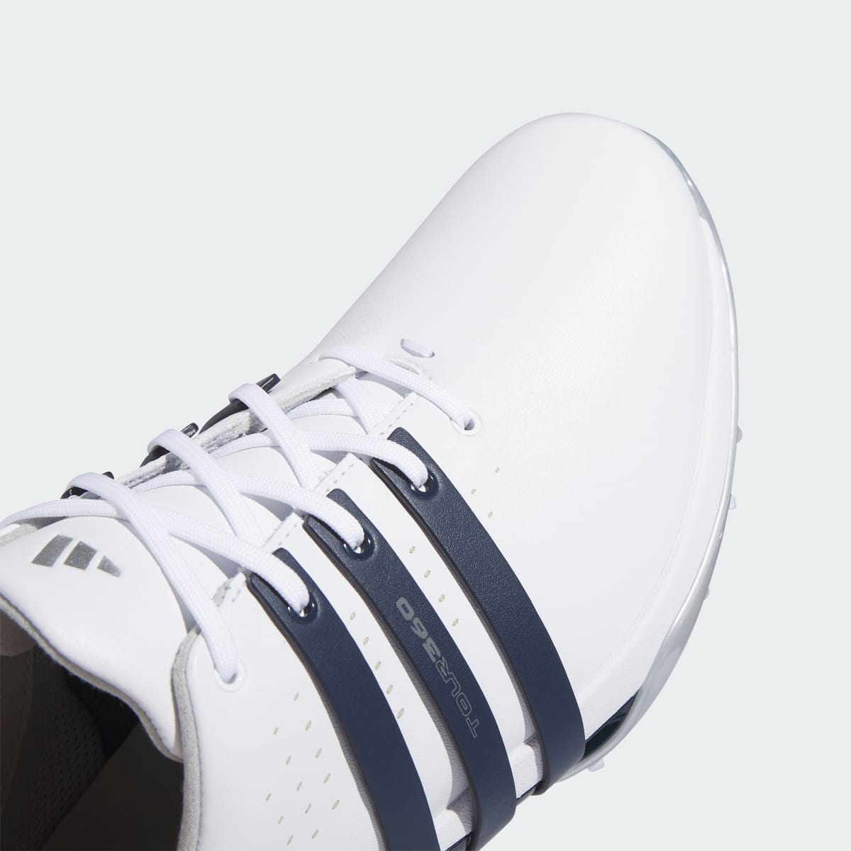 adidas Men's Tour360 24 Golf Shoes - Cloud White / Collegiate Navy / Silver Metallic
