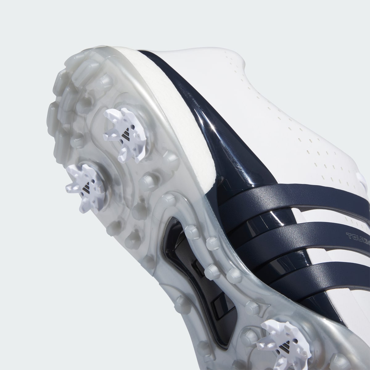 adidas Men's Tour360 24 Golf Shoes - Cloud White / Collegiate Navy / Silver Metallic