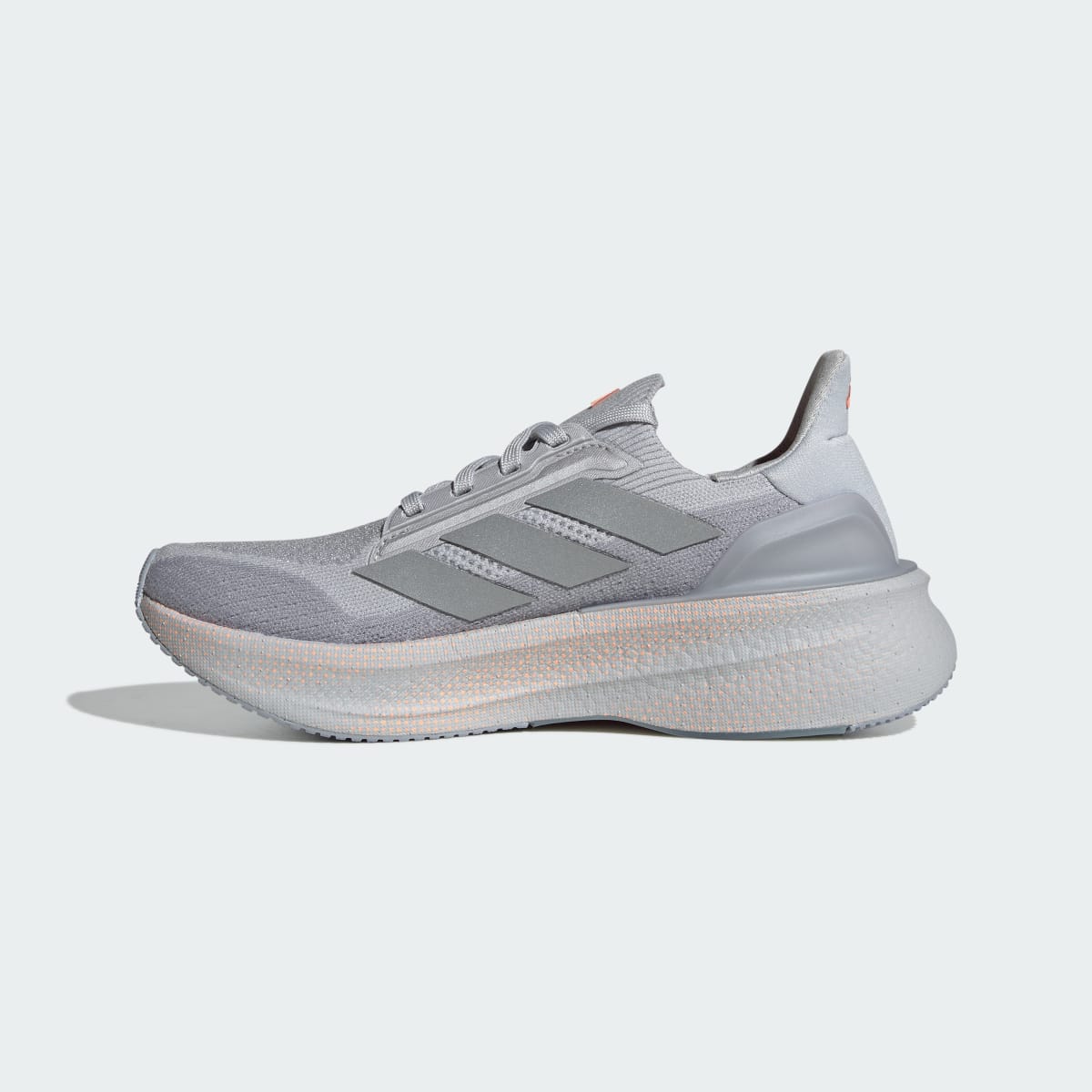 adidas Women's Ultraboost 5x Shoes - Light Solid Grey / Silver Metallic / Beam Orange