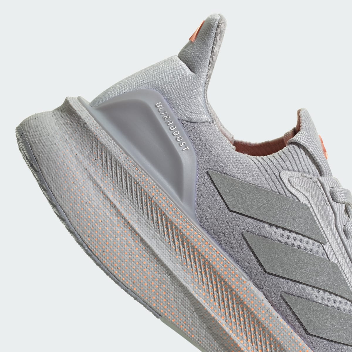 adidas Women's Ultraboost 5x Shoes - Light Solid Grey / Silver Metallic / Beam Orange