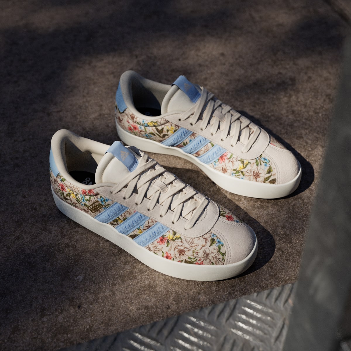 adidas Women's VL Court 3.0 Shoes - Ecru Tint / Clear Sky / Off White