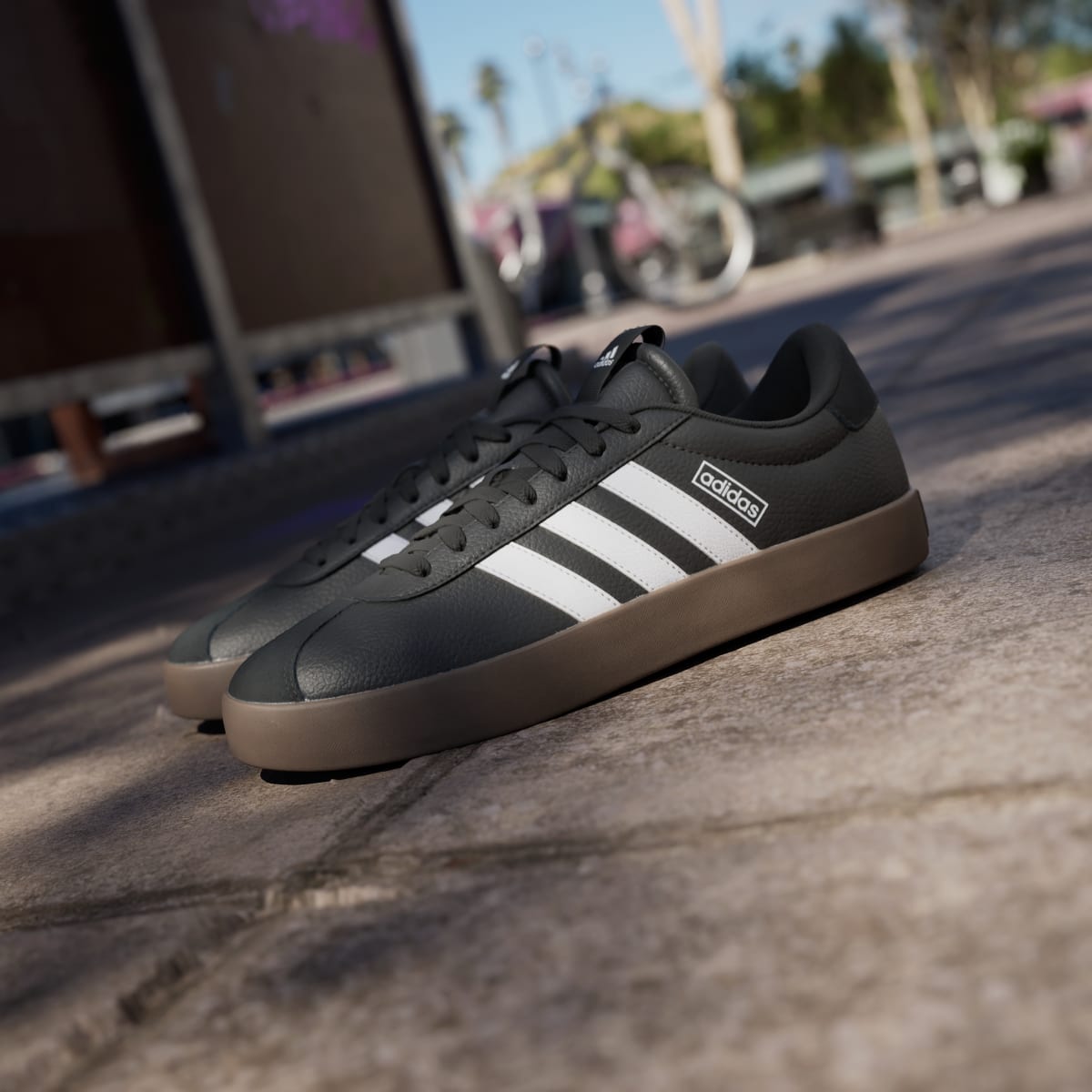 adidas Men's VL Court 3.0 Shoes - Core Black / Cloud White / Gum