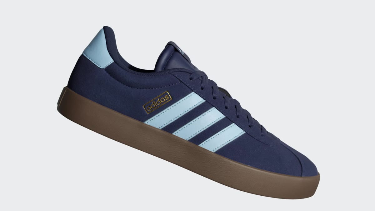 adidas Men's VL Court 3.0 Shoes - Dark Blue / Clear Sky / Gold Metallic