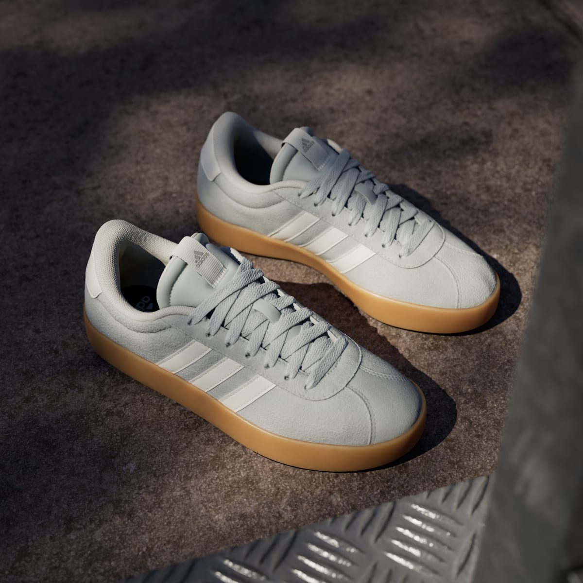 adidas Women's VL Court 3.0 Shoes - Wonder Silver / Off White / Gum