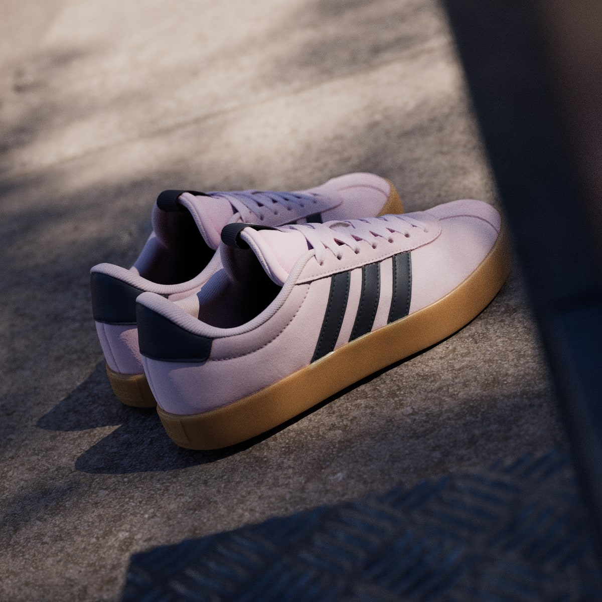 adidas Women's VL Court 3.0 Shoes - Clear Pink / Legend Ink / Gum