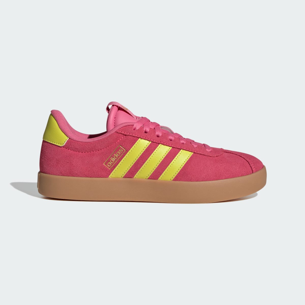 adidas Women's VL Court 3.0 Shoes - Lucid Pink / Pure Lemon / Gold Metallic