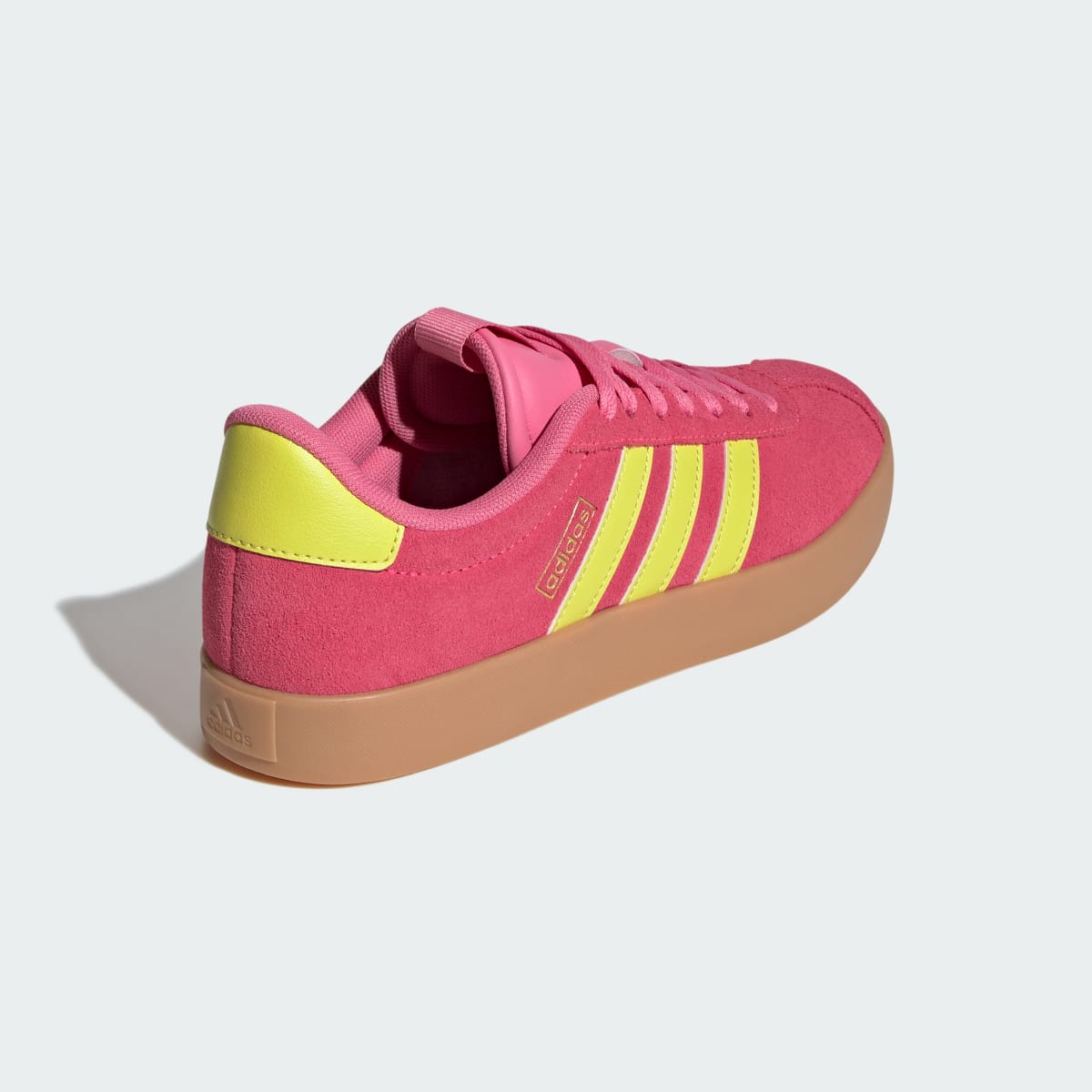 adidas Women's VL Court 3.0 Shoes - Lucid Pink / Pure Lemon / Gold Metallic