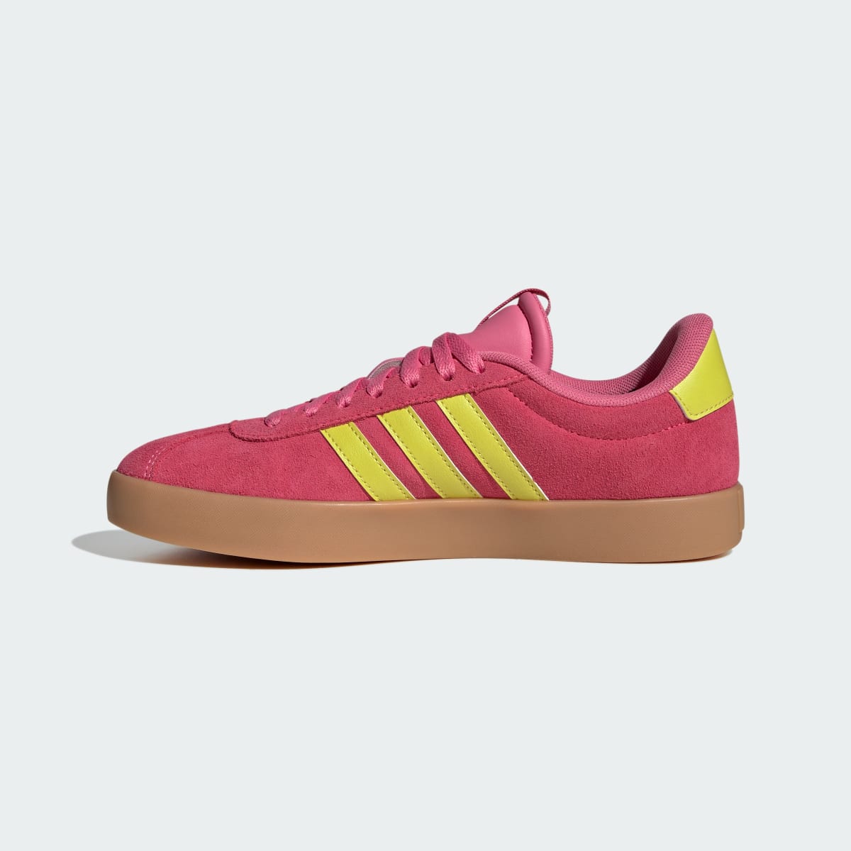 adidas Women's VL Court 3.0 Shoes - Lucid Pink / Pure Lemon / Gold Metallic
