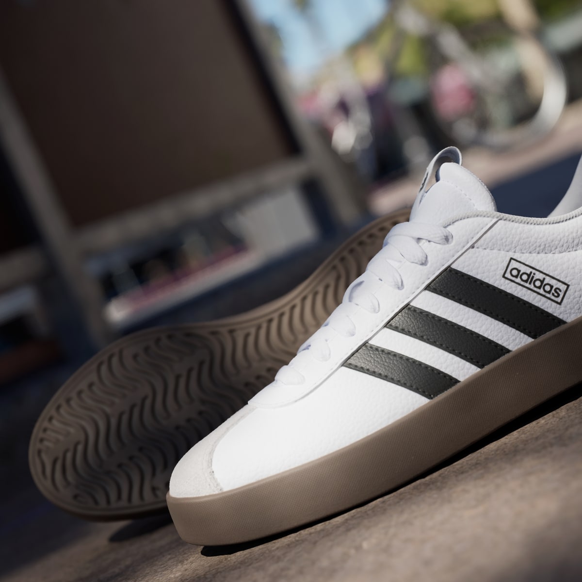 adidas Women's VL Court 3.0 Shoes - Cloud White / Core Black / Grey One