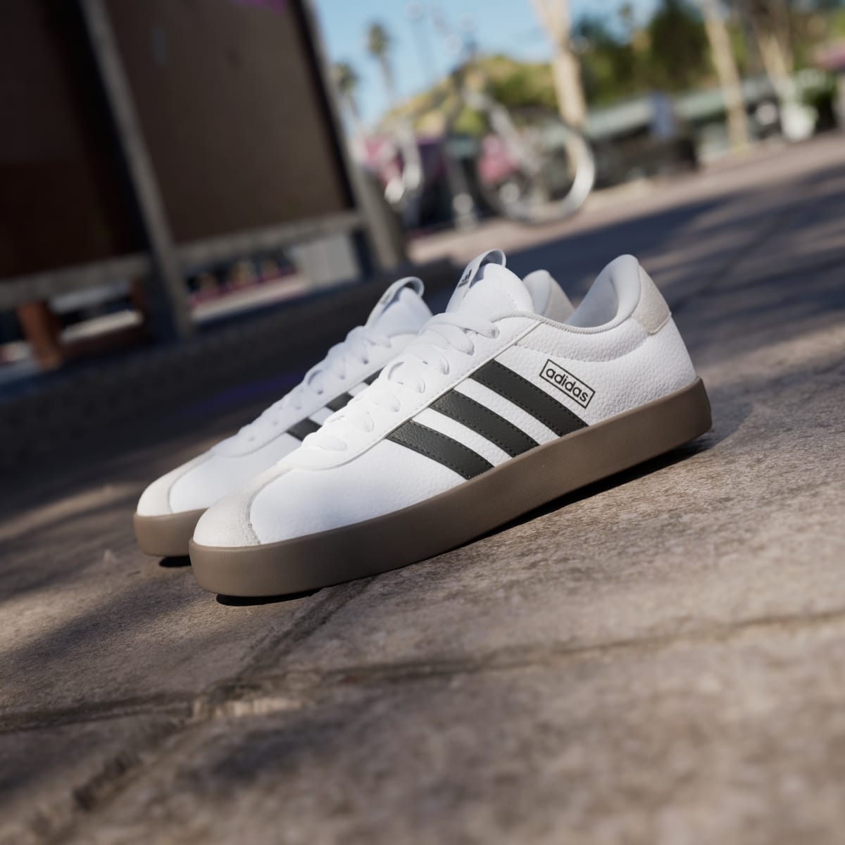 adidas Women's VL Court 3.0 Shoes - Cloud White / Core Black / Grey One