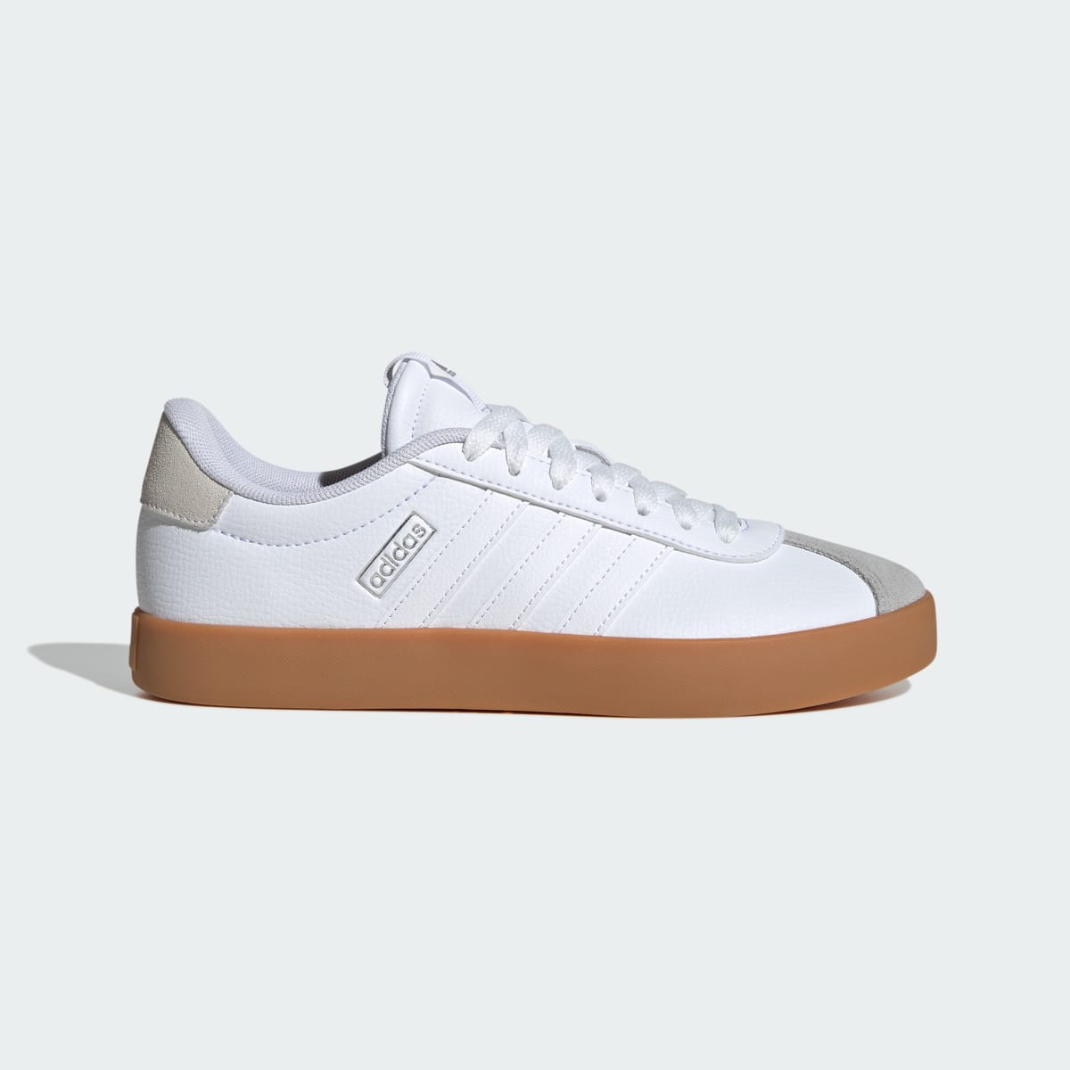 adidas Women's VL Court 3.0 Shoes - Cloud White / Cloud White / Silver Metallic