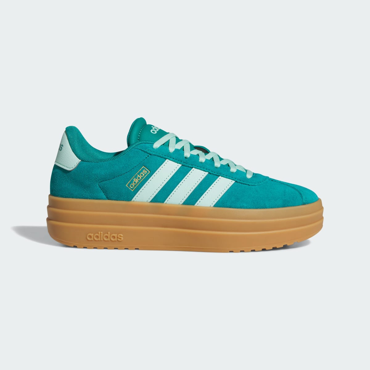 adidas Women's VL Court Bold Shoes - Equipment Green / Clear Mint / Gold Metallic