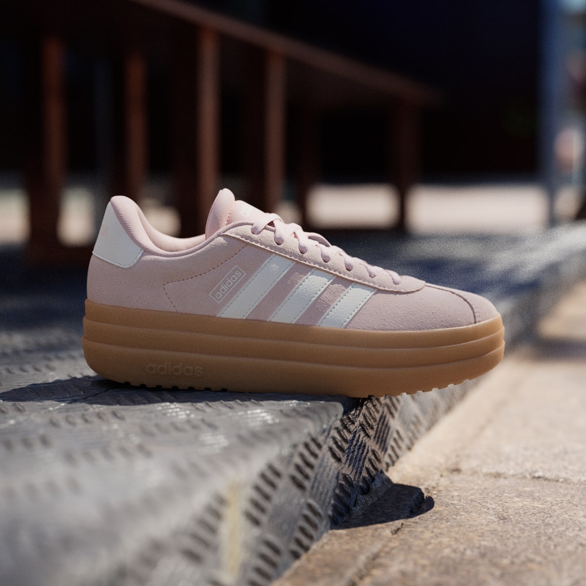 adidas Women's VL Court Bold Shoes - Blush Pink / Off White / Gum