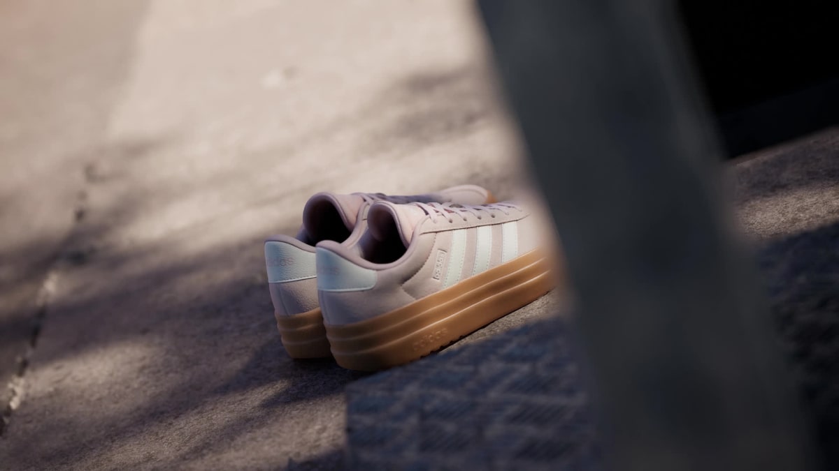 adidas Women's VL Court Bold Shoes - Blush Pink / Off White / Gum