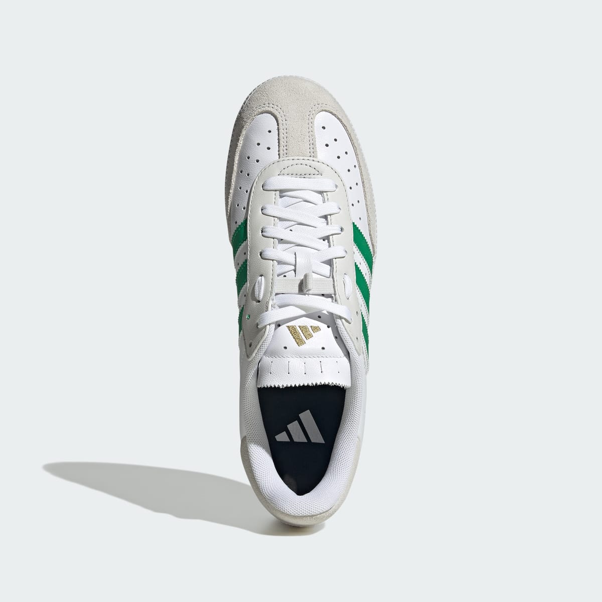 adidas Women's Velosamba Leather Shoes - Cloud White / Green / Thermal Chrome