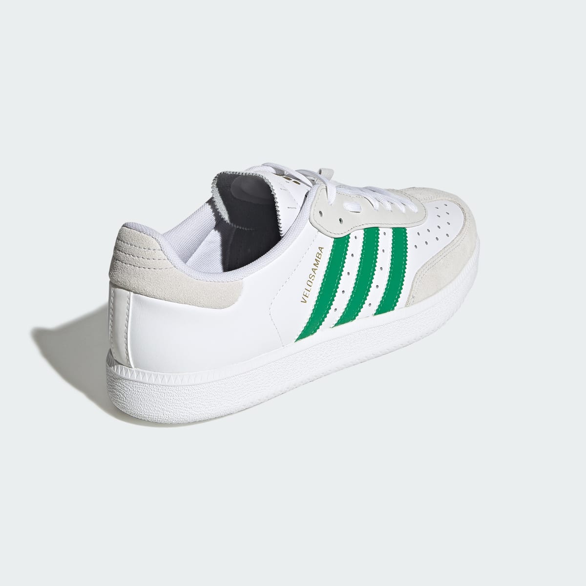 adidas Women's Velosamba Leather Shoes - Cloud White / Green / Thermal Chrome
