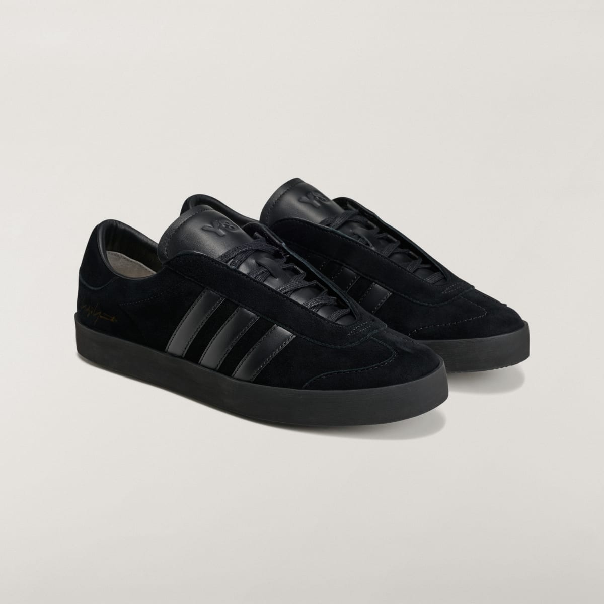 adidas Women's Y-3 Gazelle Shoes - Black / Black / Black
