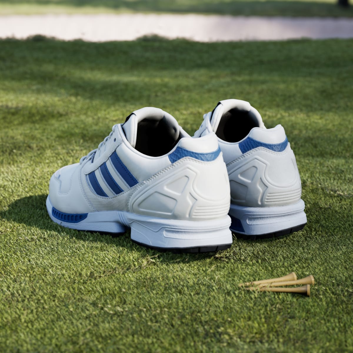 adidas Men's ZX 8000 Spikeless Golf Shoes - Off White / Dusky Petrol / Crystal Sky